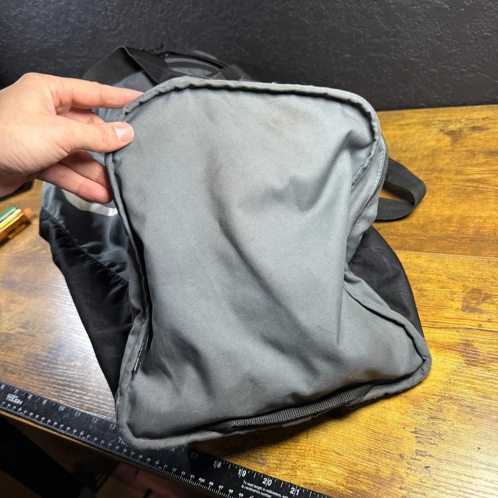 Nike Team Training Gray Black Polyester Duffel Bag Medium